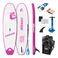 Inflatable and Foldable element all round isup set - WHITE/PINK Color - Length 9'2"/ 280 cm - HS-CNA000934 - hydrosport Cressi